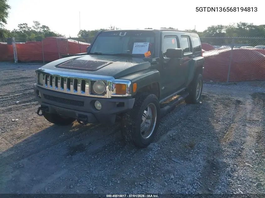 2006 Hummer H3 Suv VIN: 5GTDN136568194813 Lot: 45510017