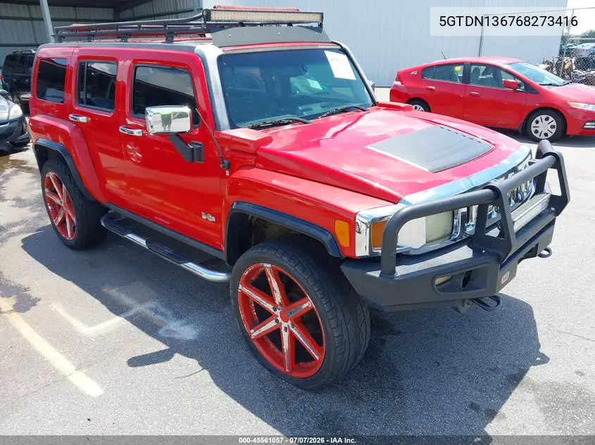2006 Hummer H3 Suv VIN: 5GTDN136768273416 Lot: 45561057