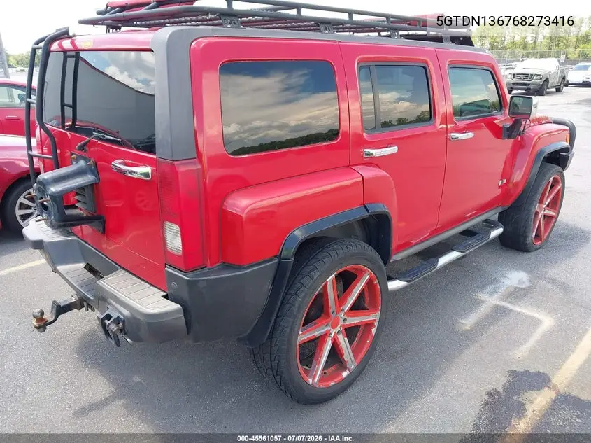 2006 Hummer H3 Suv VIN: 5GTDN136768273416 Lot: 45561057