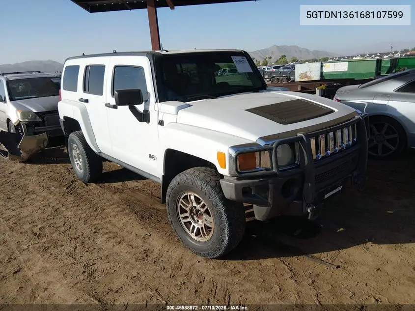 2006 Hummer H3 Suv VIN: 5GTDN136168107599 Lot: 45588872