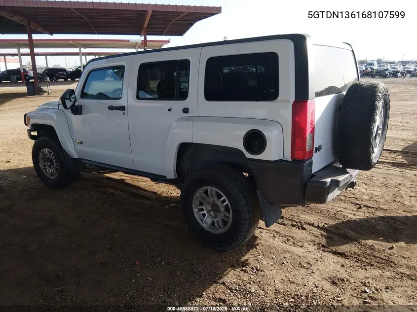 2006 Hummer H3 Suv VIN: 5GTDN136168107599 Lot: 45588872