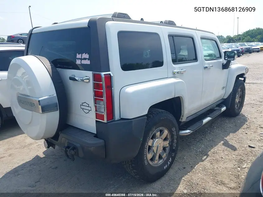 2006 Hummer H3 Suv VIN: 5GTDN136868126909 Lot: 45640366