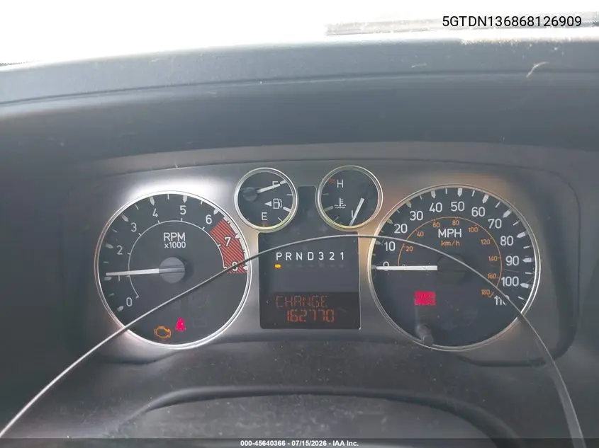 2006 Hummer H3 Suv VIN: 5GTDN136868126909 Lot: 45640366