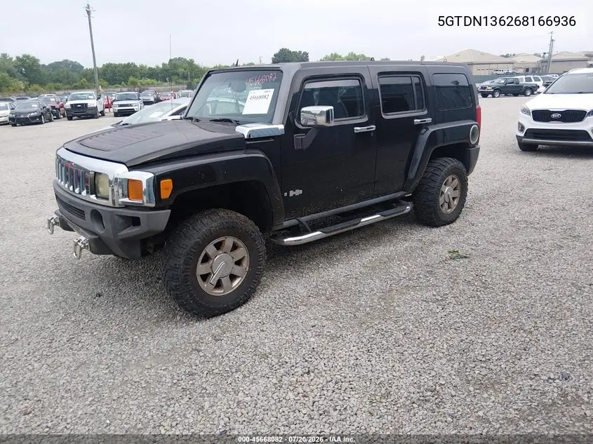 2006 Hummer H3 Suv VIN: 5GTDN136268166936 Lot: 45668082