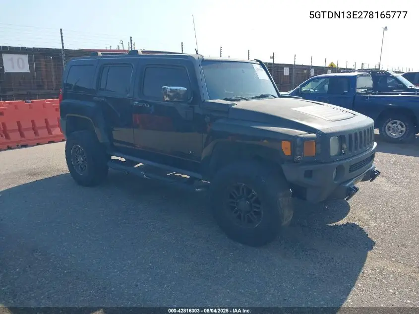 2007 Hummer H3 Suv VIN: 5GTDN13E278165777 Lot: 42816303