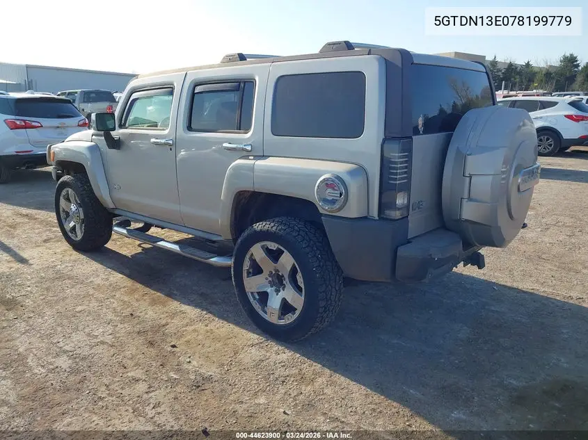 2007 Hummer H3 Suv VIN: 5GTDN13E078199779 Lot: 44623900