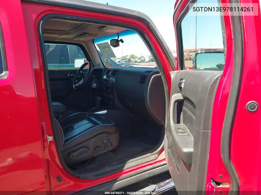 2007 Hummer H3 Suv VIN: 5GTDN13E978114261 Lot: 44780371
