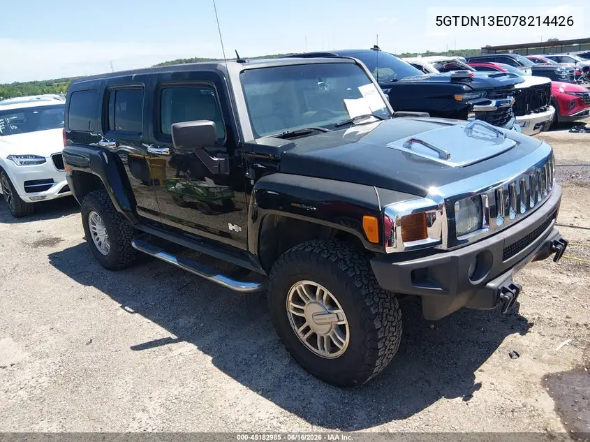 2007 Hummer H3 Suv VIN: 5GTDN13E078214426 Lot: 45182985