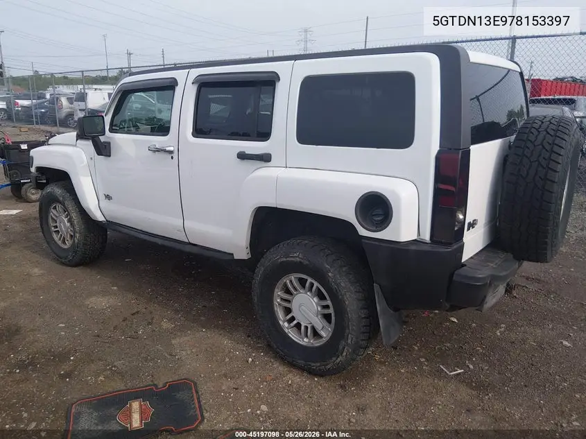 2007 Hummer H3 Suv VIN: 5GTDN13E978153397 Lot: 45197098