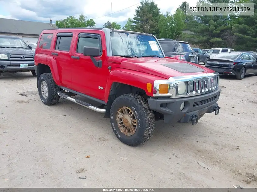 2007 Hummer H3 Suv VIN: 5GTDN13EX78231539 Lot: 45215192