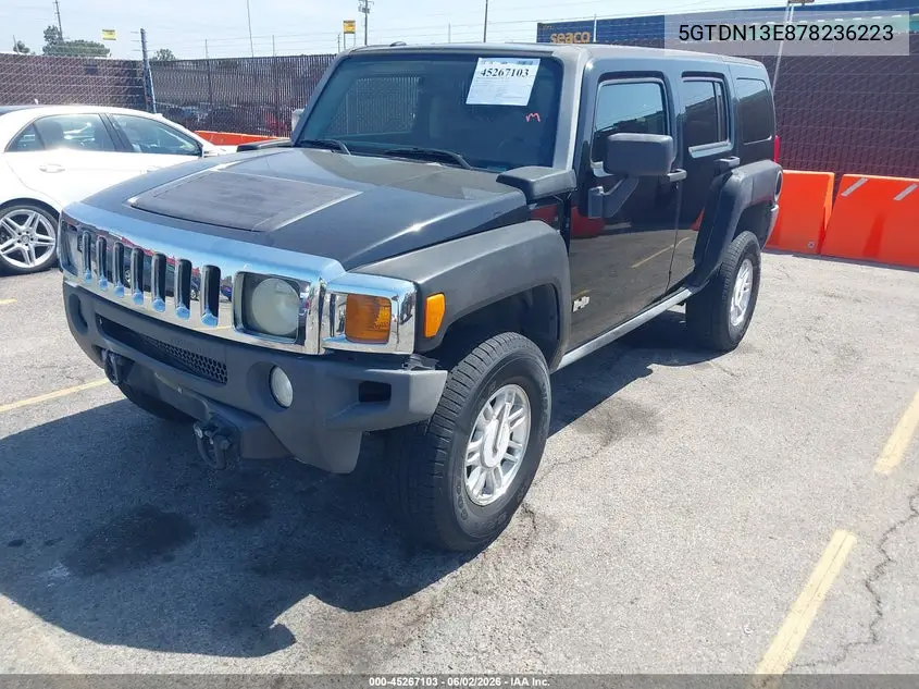 2007 Hummer H3 Suv VIN: 5GTDN13E878236223 Lot: 45267103