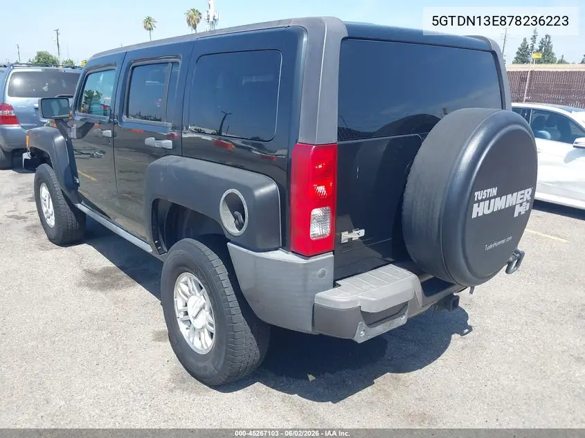 2007 Hummer H3 Suv VIN: 5GTDN13E878236223 Lot: 45267103