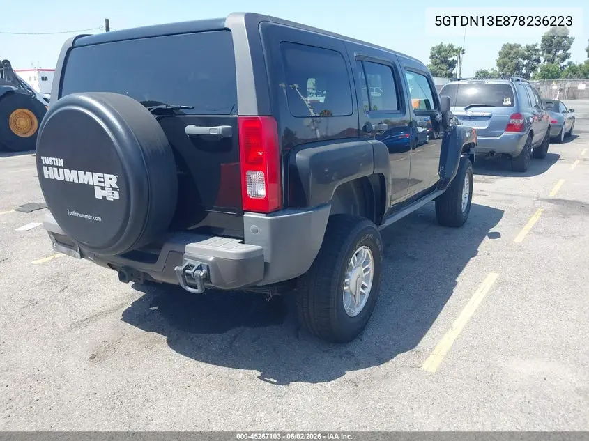 2007 Hummer H3 Suv VIN: 5GTDN13E878236223 Lot: 45267103
