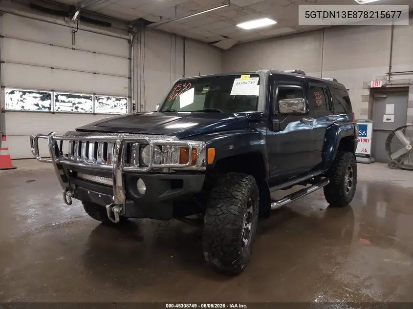 2007 Hummer H3 Suv VIN: 5GTDN13E878215677 Lot: 45308749