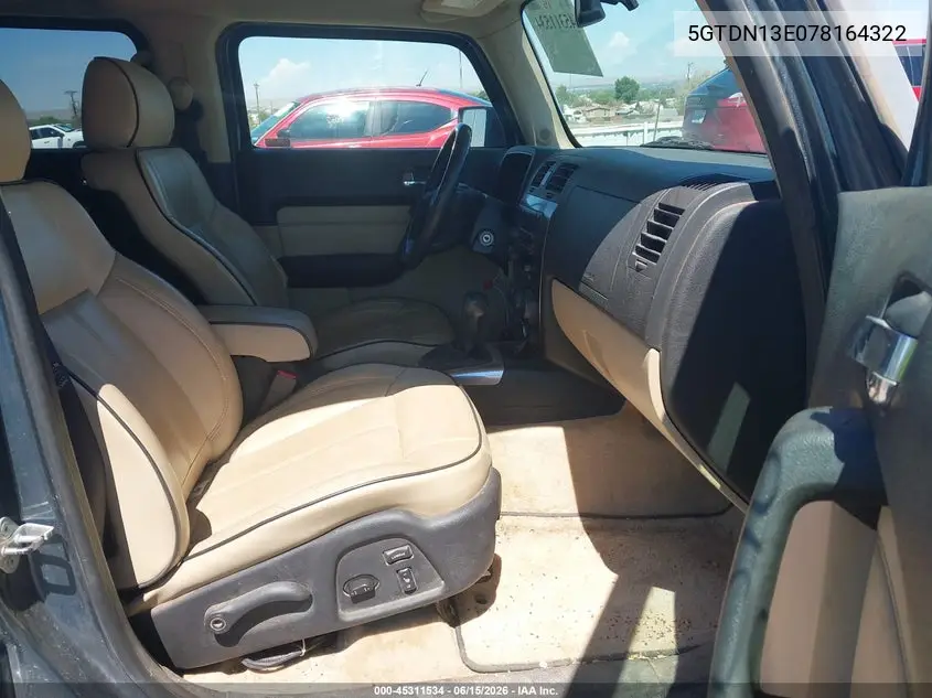 2007 Hummer H3 Suv VIN: 5GTDN13E078164322 Lot: 45311534