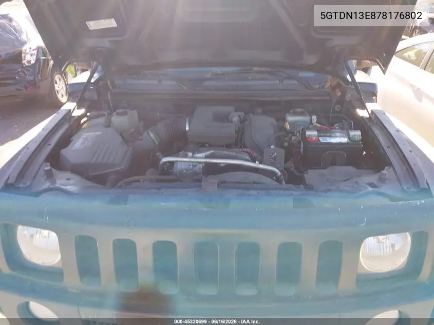 2007 Hummer H3 Suv VIN: 5GTDN13E878176802 Lot: 45320699