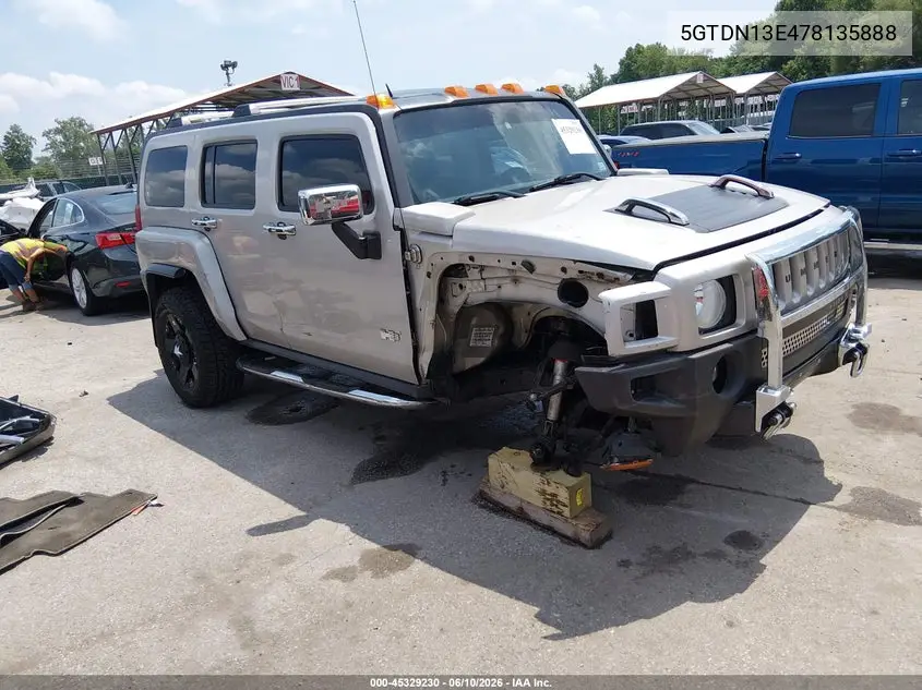 2007 Hummer H3 Suv VIN: 5GTDN13E478135888 Lot: 45329230