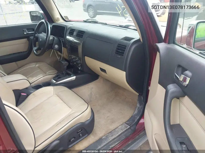 2007 Hummer H3 Suv VIN: 5GTDN13E078173666 Lot: 45330154