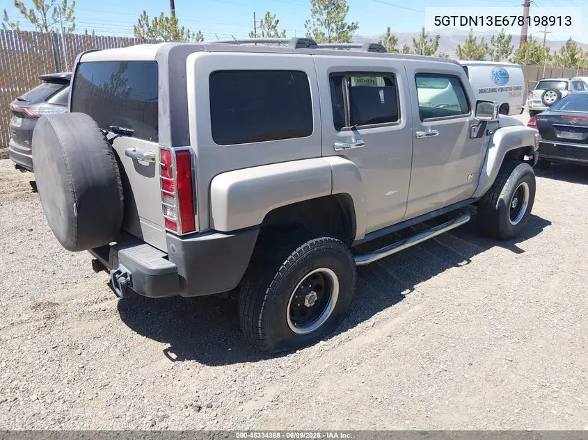 2007 Hummer H3 Suv VIN: 5GTDN13E678198913 Lot: 45334388