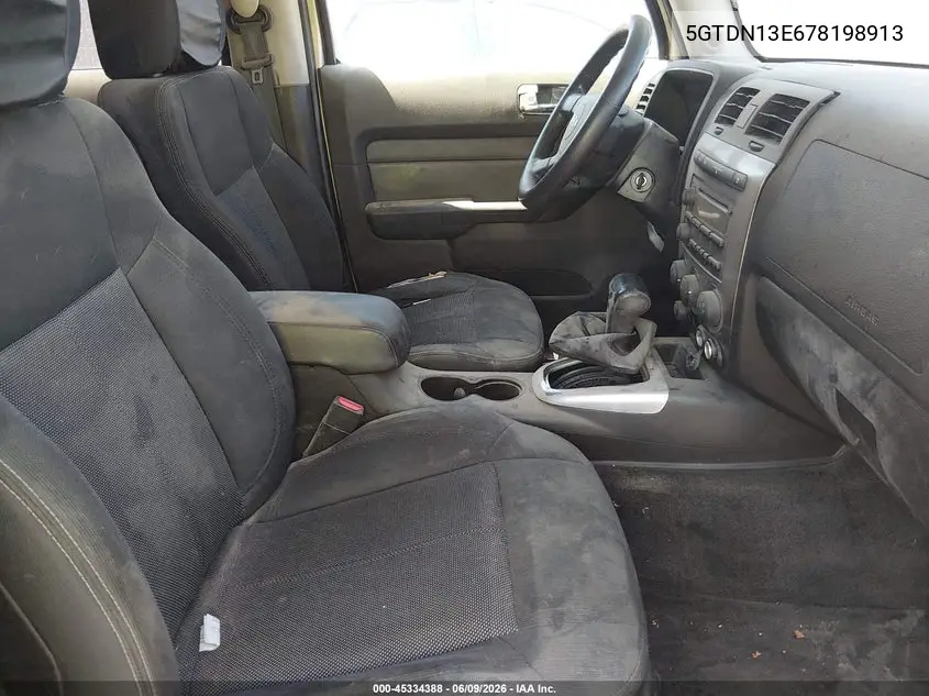2007 Hummer H3 Suv VIN: 5GTDN13E678198913 Lot: 45334388
