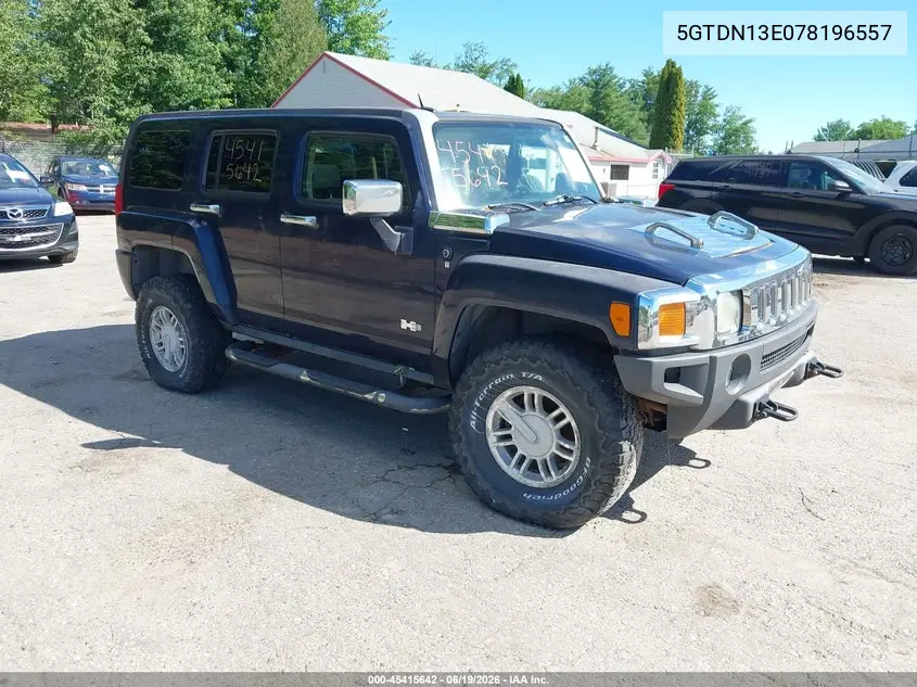 2007 Hummer H3 Suv VIN: 5GTDN13E078196557 Lot: 45415642