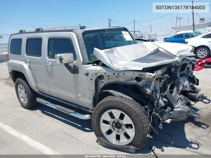 2007 Hummer H3 Suv VIN: 5GTDN13E178184000 Lot: 45457796