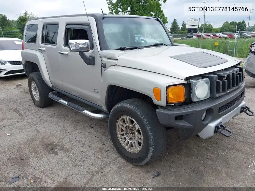 2007 Hummer H3 Suv VIN: 5GTDN13E778145766 Lot: 45468030