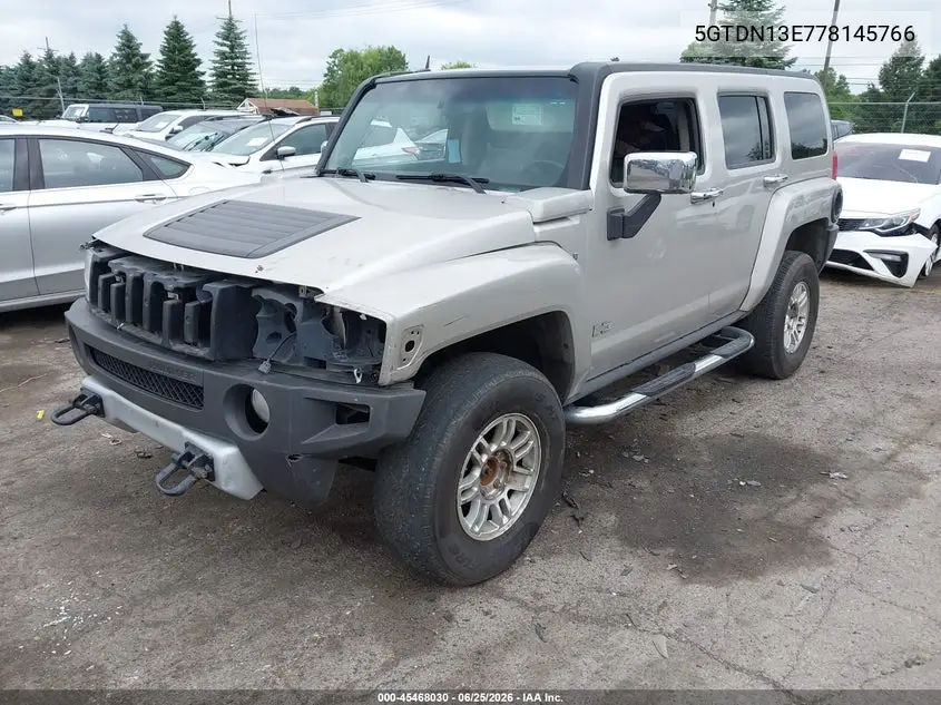 2007 Hummer H3 Suv VIN: 5GTDN13E778145766 Lot: 45468030