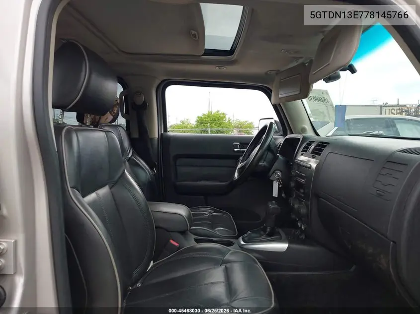 2007 Hummer H3 Suv VIN: 5GTDN13E778145766 Lot: 45468030