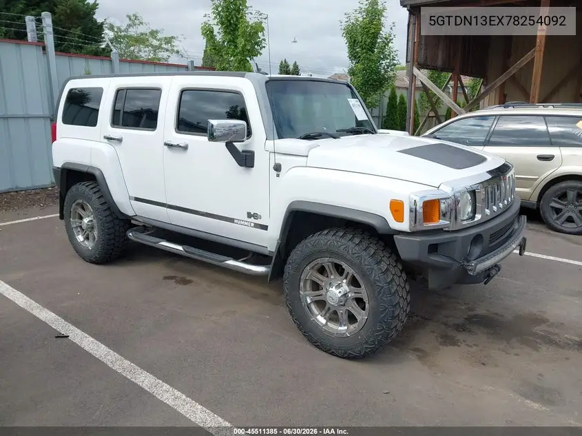 2007 Hummer H3 Suv VIN: 5GTDN13EX78254092 Lot: 45511385