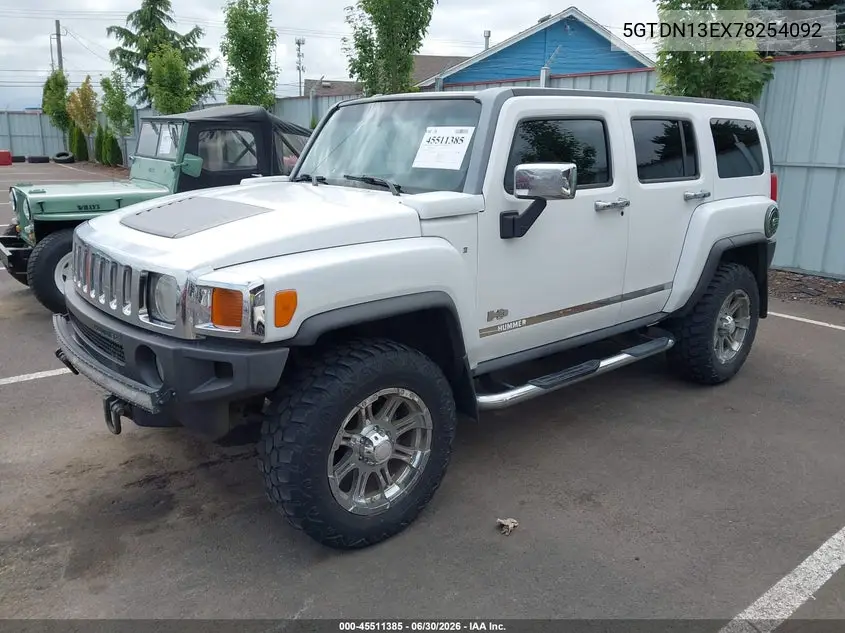 2007 Hummer H3 Suv VIN: 5GTDN13EX78254092 Lot: 45511385