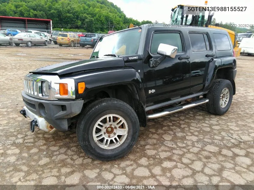 2008 Hummer H3 Suv VIN: 5GTEN13E988155527 Lot: 30282433