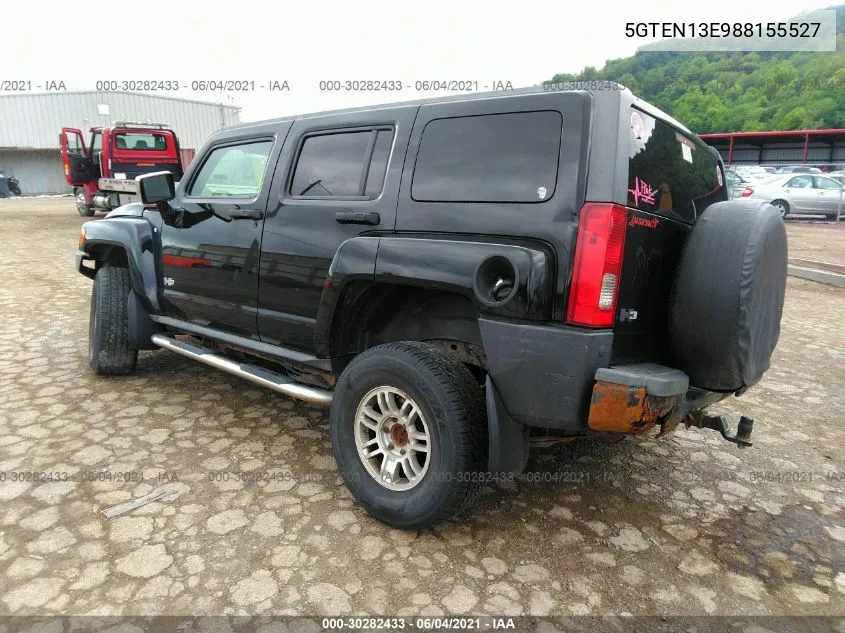 2008 Hummer H3 Suv VIN: 5GTEN13E988155527 Lot: 30282433