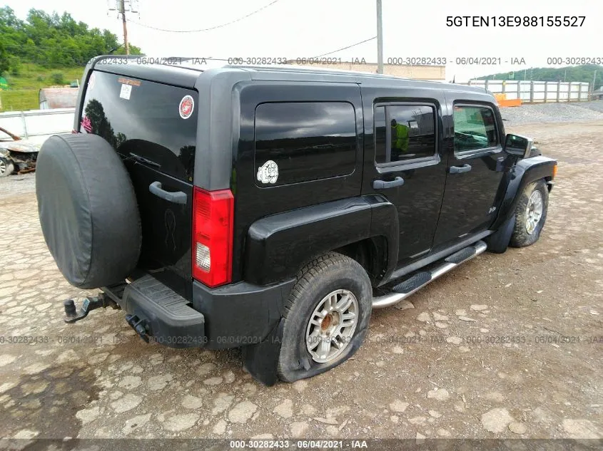 2008 Hummer H3 Suv VIN: 5GTEN13E988155527 Lot: 30282433