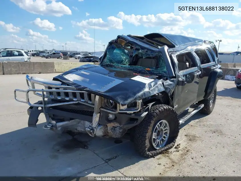 2008 Hummer H3 Suv Alpha VIN: 5GTEN13L688138022 Lot: 44240979