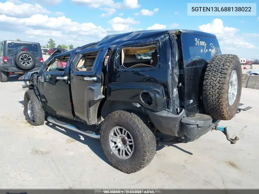 2008 Hummer H3 Suv Alpha VIN: 5GTEN13L688138022 Lot: 44240979