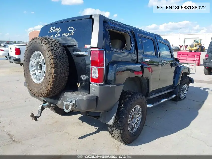 2008 Hummer H3 Suv Alpha VIN: 5GTEN13L688138022 Lot: 44240979