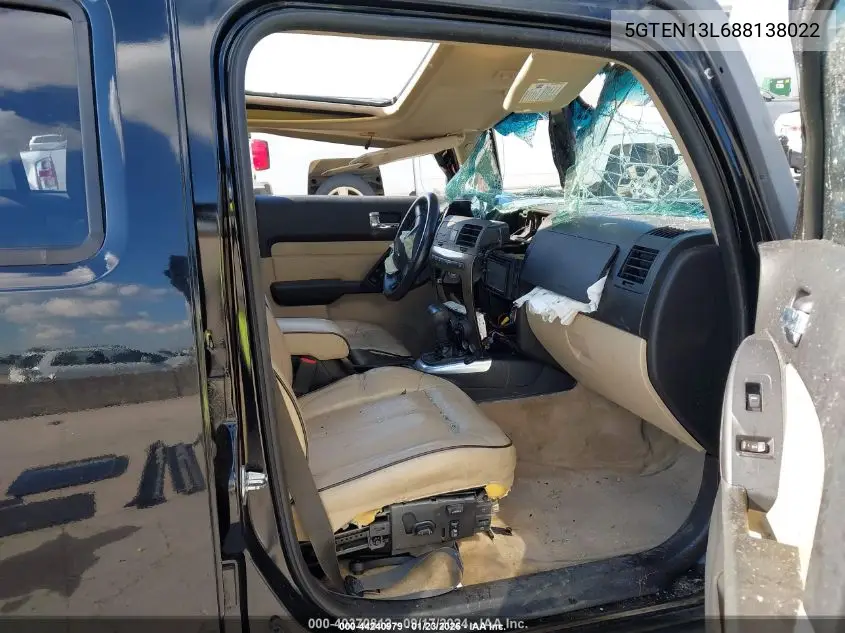 2008 Hummer H3 Suv Alpha VIN: 5GTEN13L688138022 Lot: 44240979
