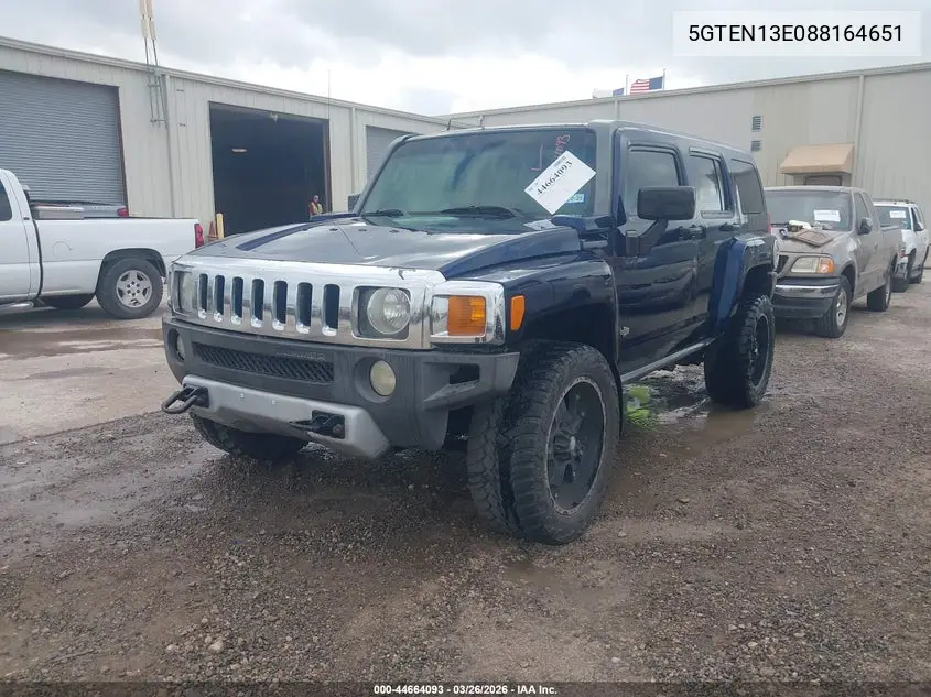 2008 Hummer H3 Suv VIN: 5GTEN13E088164651 Lot: 44664093
