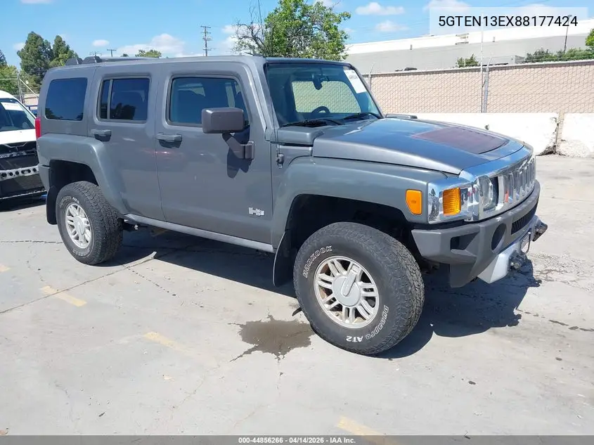 2008 Hummer H3 Suv VIN: 5GTEN13EX88177424 Lot: 44856266