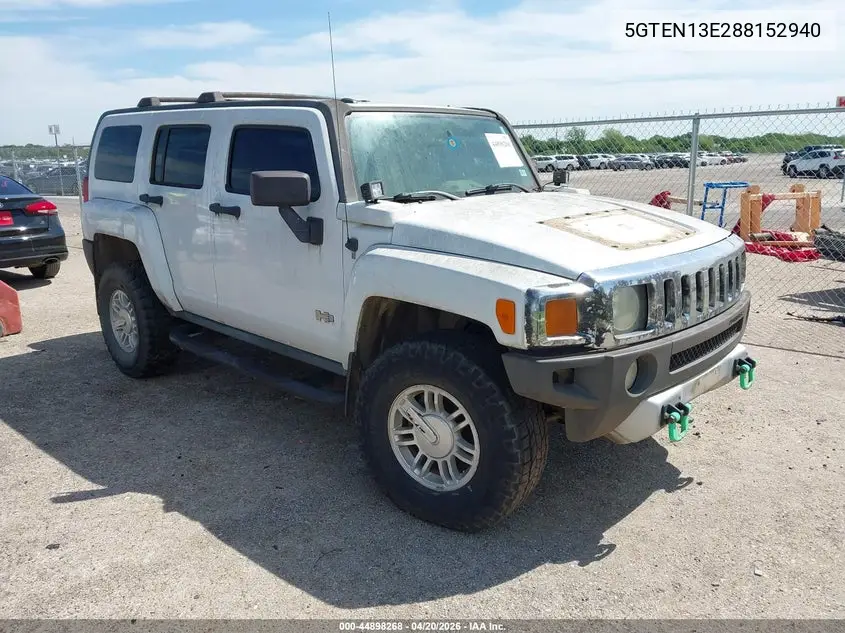 2008 Hummer H3 Suv VIN: 5GTEN13E288152940 Lot: 44898268