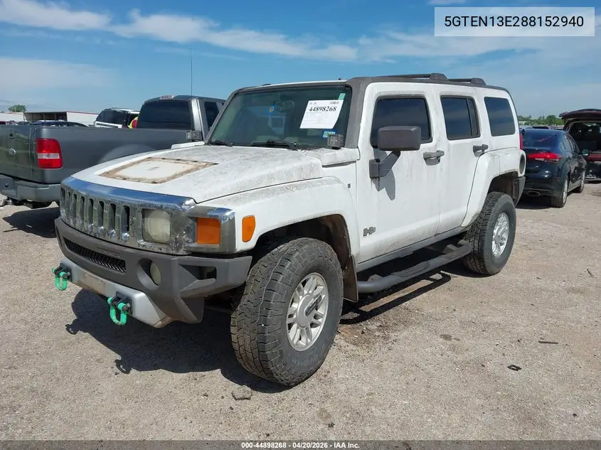 2008 Hummer H3 Suv VIN: 5GTEN13E288152940 Lot: 44898268