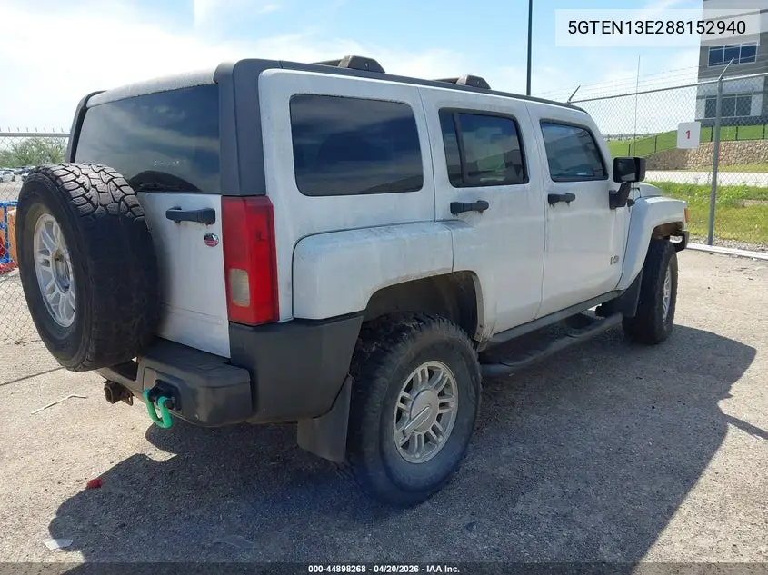 2008 Hummer H3 Suv VIN: 5GTEN13E288152940 Lot: 44898268