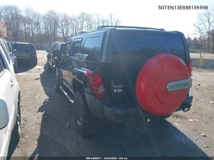 2008 Hummer H3 Suv VIN: 5GTEN13E888159598 Lot: 44898271