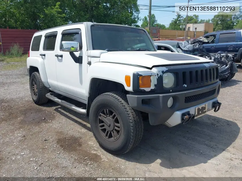 2008 Hummer H3 Suv VIN: 5GTEN13E588110293 Lot: 45314372