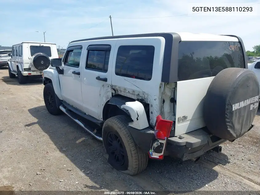 2008 Hummer H3 Suv VIN: 5GTEN13E588110293 Lot: 45314372