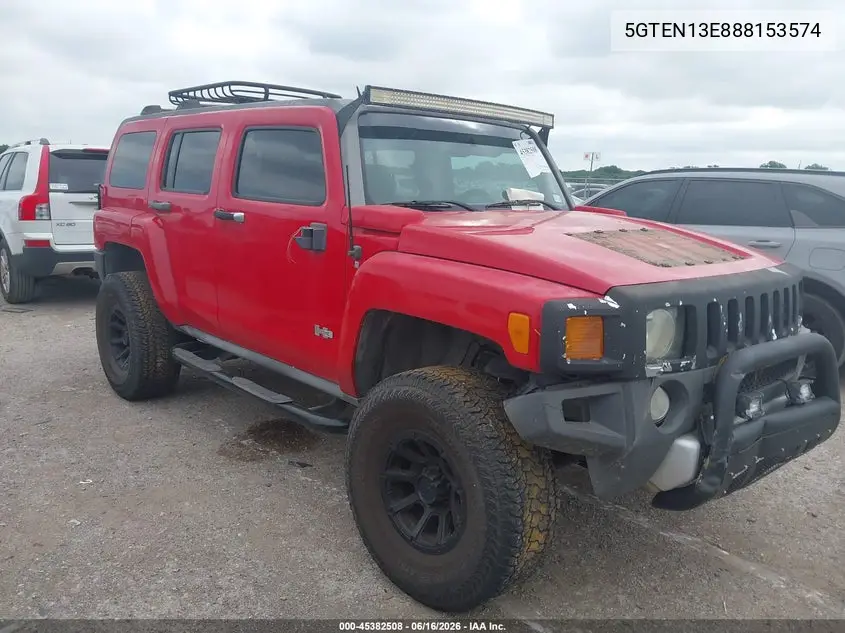 2008 Hummer H3 Suv VIN: 5GTEN13E888153574 Lot: 45382508