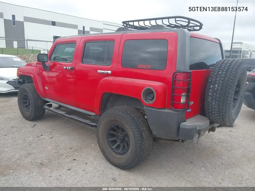2008 Hummer H3 Suv VIN: 5GTEN13E888153574 Lot: 45382508