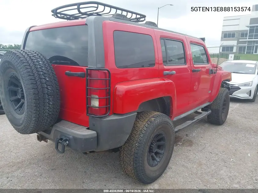 2008 Hummer H3 Suv VIN: 5GTEN13E888153574 Lot: 45382508