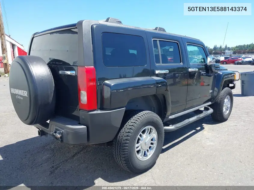 2008 Hummer H3 Suv H3X VIN: 5GTEN13E588143374 Lot: 45421279